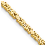 16 inch 14K Yellow Gold 2.5mm Byzantine Chain Necklace