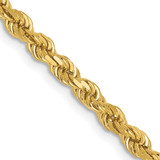 14K Yellow Gold 2.75mm Diamond-Cut Rope Chain 7004-28