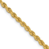 14K Yellow Gold 3.3mm Regular Rope Chain 024S-22