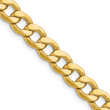 14K Yellow Gold 7.5mm Hollow Curb Chain BC195-18