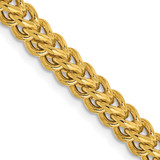 22 inch 14K Yellow Gold 3.7mm Semi-Solid Franco Chain Necklace