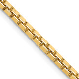 18 inch 14K Yellow Gold 2.5mm Box Chain Necklace