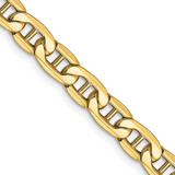 26 inch 14K Yellow Gold 5.5mm Semi-Solid Anchor Chain Necklace