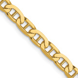 14K Yellow Gold 3.75mm Concave Anchor Chain 1315-24