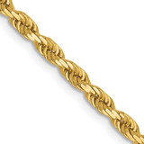 14K Yellow Gold 2.75mm Diamond-Cut Lightweight Rope Chain 7048-24