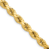 10k Yellow Gold 6.5mm Hollow Diamond-cut Rope Chain 10DH050-24