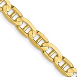 10k Yellow Gold 4.5mm Concave Anchor Chain 8222-24