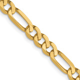 14K Yellow Gold 4.75mm Flat Figaro Chain 1296-18