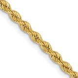 28 inch 14K Yellow Gold 2.5mm Regular Rope Chain Necklace