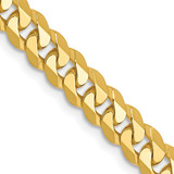 10k Yellow Gold 4.6mm Flat Beveled Curb Chain 8225-20