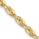 10k Yellow Gold 3.5mm Diamond-Cut Lightweight Rope Chain 8054-20