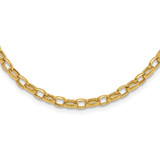 18 inch 14K Yellow Gold 4.5mm Polished Fancy Link Chain Necklace