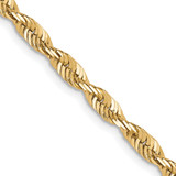 10k Yellow Gold 3mm Diamond-Cut Lightweight Rope Chain 8053-24