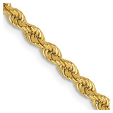 14K Yellow Gold 16 inch 2.75mm Regular Rope with Lobster Clasp Chain
