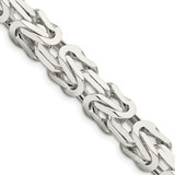 Sterling Silver 8.25mm Byzantine Chain QBZ200-24