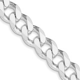 Sterling Silver Rhodium-plated 13mm Curb Chain QCB350R-24