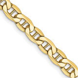 22 inch 14K Yellow Gold 4.75mm Semi-Solid Anchor Chain Necklace