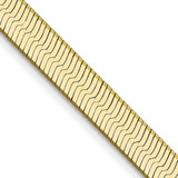 24 inch 10K Yellow Gold 5mm Silky Herringbone Chain Necklace