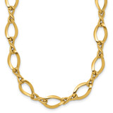 18 inch 14K Yellow Gold 13.5mm Fancy Link Chain Necklace