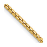 14K Yellow Gold 16 inch 1.9mm Box with Lobster Clasp Chain