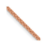 30 inch 14K Rose Gold 1.65mm Solid Polished Spiga Chain Necklace