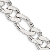 Sterling Silver 13.5mm Figaro Chain QFG350-28