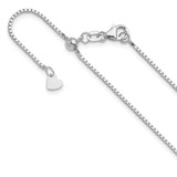 14K White Gold Adjustable 1mm Box Chain 3181-30