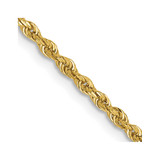 28 inch 14K Yellow Gold 2.00mm Diamond-cut Quadruple Rope Chain Necklace