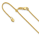 14K Yellow Gold Adjustable 1.4mm Wheat Chain 3186-30