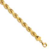 10k Yellow Gold 6.5mm Hollow Diamond-cut Rope Chain 10DH060-9