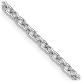 14K White Gold 24 inch 2.4mm Round Open Link Cable with Lobster Clasp Chain