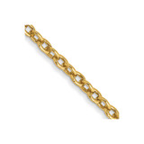 30 inch 14K Yellow Gold 1.8mm Forzantine Cable Chain Necklace