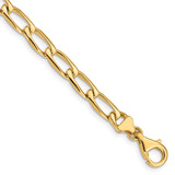 10k Yellow Gold 5.9mm Hand-Polished Open Link Bracelet 10LK113-7