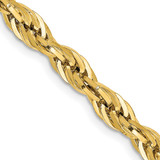 28 inch 10K Yellow Gold 4.75mm Semi-Solid Rope Chain Necklace