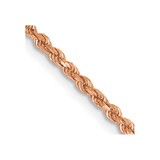 24 inch 14K Rose Gold 1.75mm Diamond-cut Rope with Lobster Clasp Chain Necklace