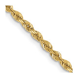 26 inch 10K Yellow Gold 2.25mm Diamond-cut Quadruple Rope Chain Necklace
