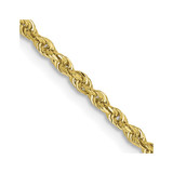 30 inch 10K Yellow Gold 2mm Diamond-cut Quadruple Rope Chain Necklace