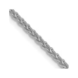 14K White Gold 1.4mm Solid Diamond-cut Spiga Chain 7232-18