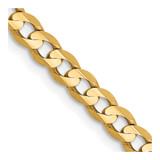 10k Yellow Gold 3.8mm Open Concave Curb Chain 10LCR100-20