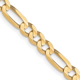 10k Yellow Gold 4mm Concave Figaro Chain 8215-18