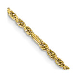 22 inch 14K Yellow Gold 1.8mm Diamond-cut Milano Rope Chain Necklace