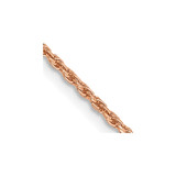 14K Rose Gold 30 inch 1.5mm Diamond-cut Man Made Rope with Lobster Clasp Chain