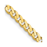 10k Yellow Gold 2.4mm Flat Beveled Curb Chain 8223-24