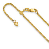 14K Yellow Gold Adjustable 1.6mm Hollow Spiga Chain 1208-30