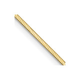 14K Yellow Gold 18 inch 1mm Octagonal Snake with Lobster Clasp Chain