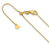 14K Yellow Gold Adjustable .8mm Box Chain 3362-30