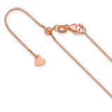 14K Rose Gold Adjustable .8mm Box Chain 1232-30