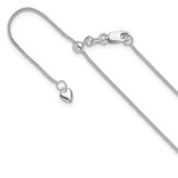 14K White Gold Adjustable 1mm Wheat Chain 3079-26