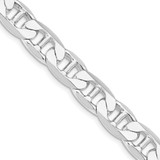 Sterling Silver Rhodium-plated 9.5mm Flat Anchor Chain QAN250R-24