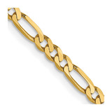 14K Yellow Gold 2.75mm Flat Figaro Chain 7073-18